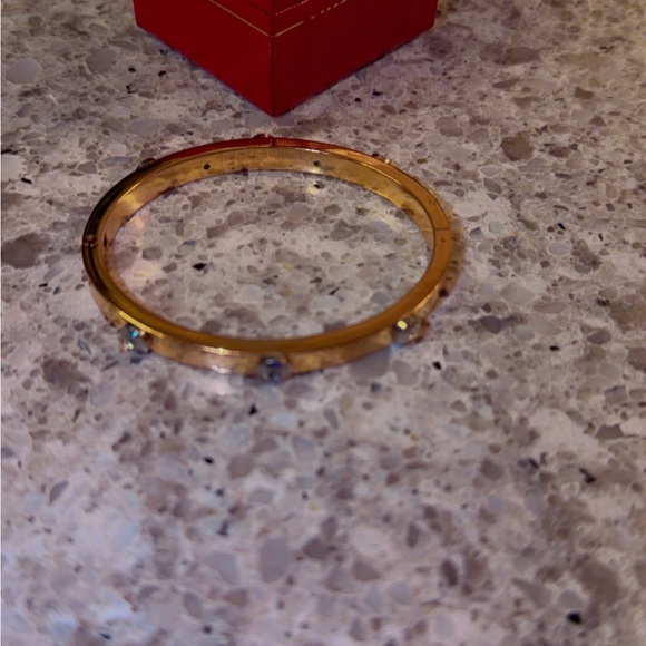 henri bendel Gold and Silver Two-Tone Screw Bangle - Picture 6 of 7